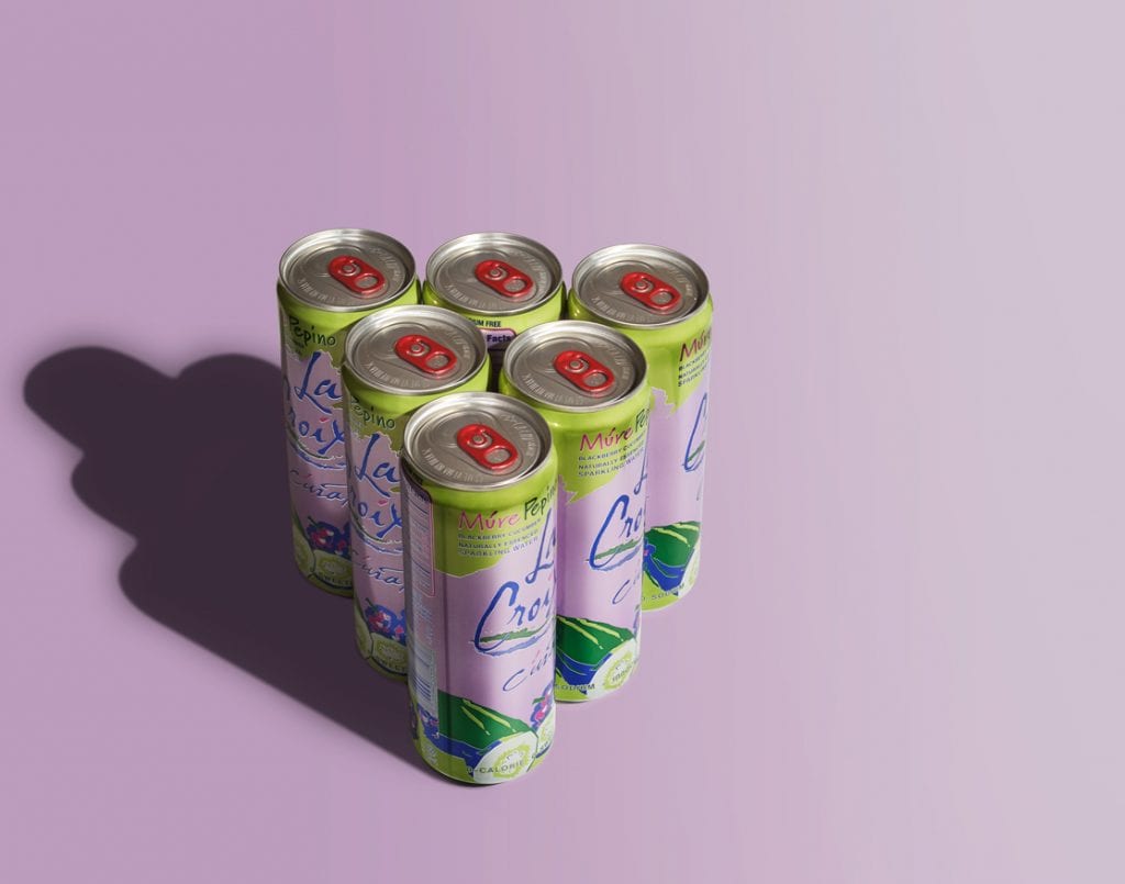 merge Group shot of La Croix cans Lime