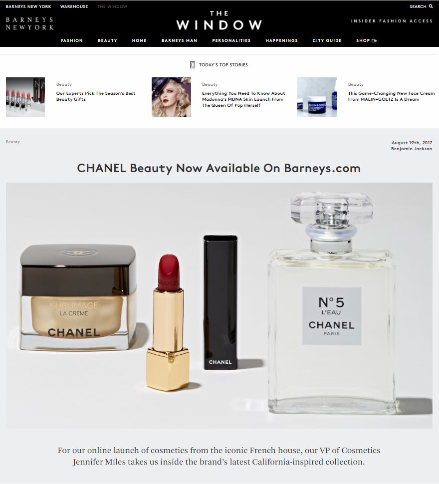 CHANEL Beauty for Barneys New York