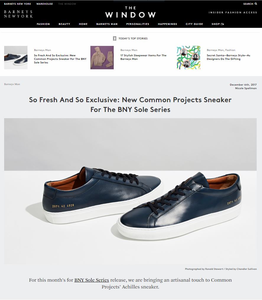 barneys new york common projects