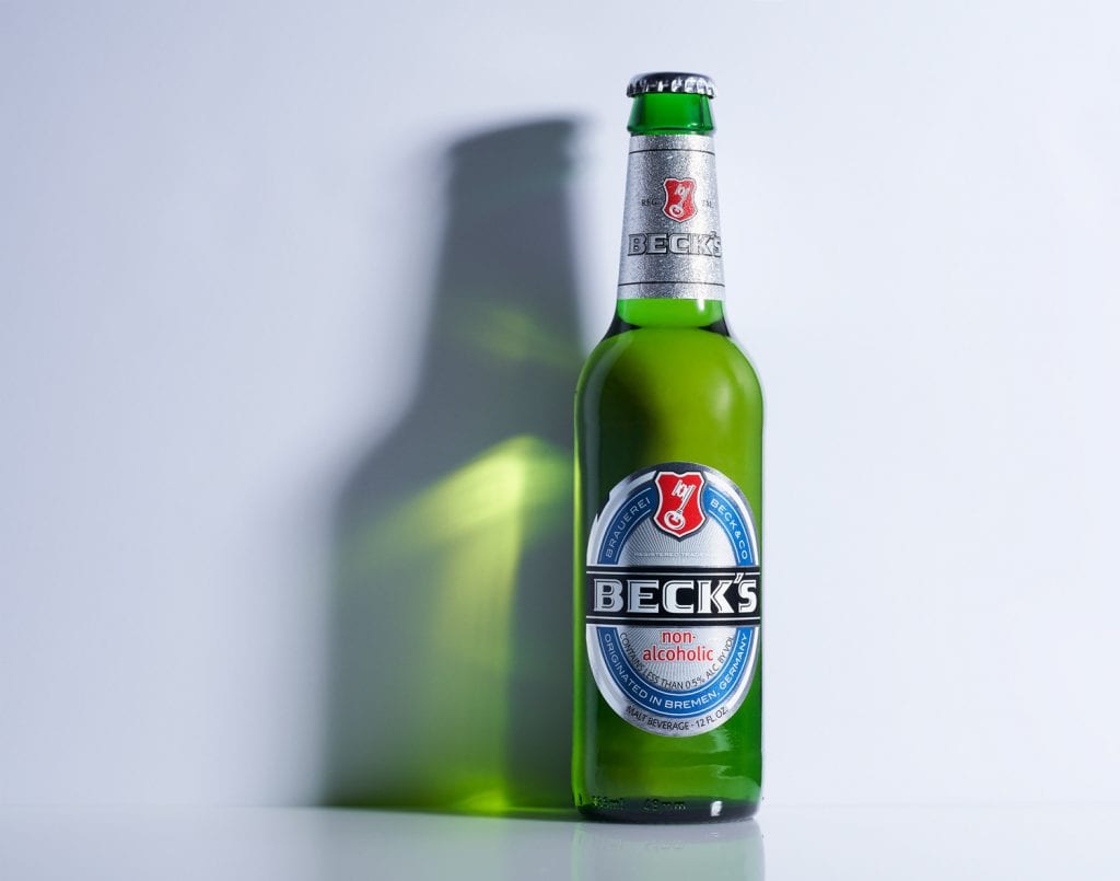 merge Beck's Non alcoholic beer against white
